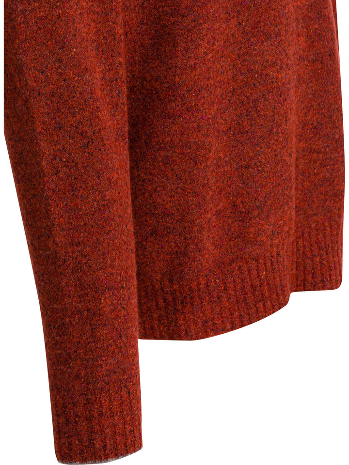 Brunello Cucinelli Wool And Cashmere Crewneck Sweater Knitwear - Red | 3ecad64975a03ce54fba1b7d62866c0ea282f231
