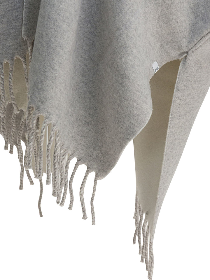 Brunello Cucinelli Reversible Wool And Cashmere Cape Jackets and Coats - Grey | 2a7270a3493ebff36d2a299b50ec88d1e1750323