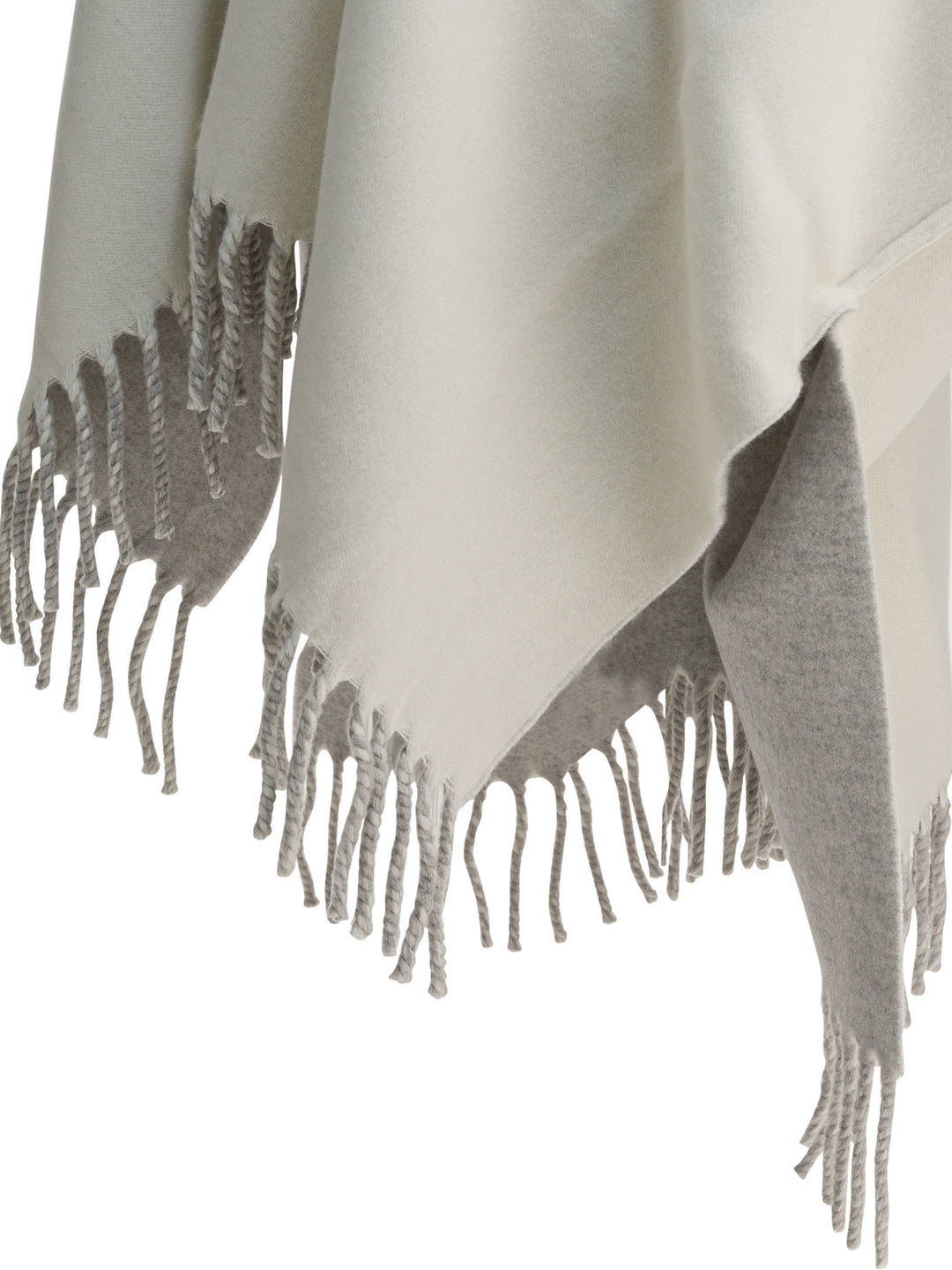 Brunello Cucinelli Reversible Wool And Cashmere Cape Jackets and Coats - Grey | 240126c17a849ac07083377a4784e9d8b6bbc422