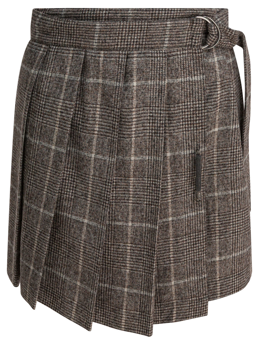 Brunello Cucinelli Prince Of Wales Miniskirt Skirts - Brown | de3c5805589370c76e02ec906b3081e07bcd359b