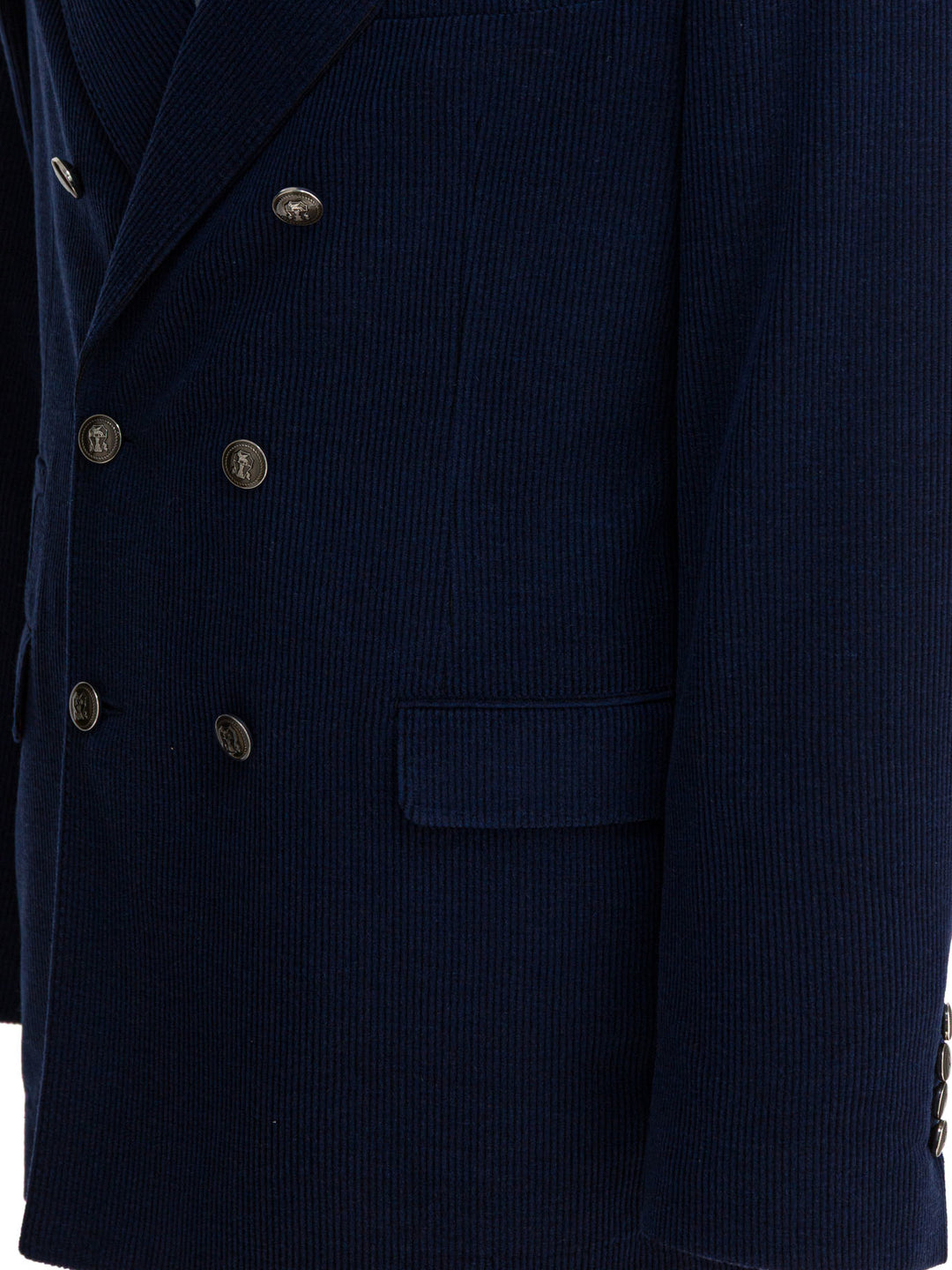 Brunello Cucinelli Wool, Silk And Cashmere Double-Breasted Blazer Jackets and Coats - Blue | 4b6b9ddab47411692d7af9d452399f16e5d29a3e