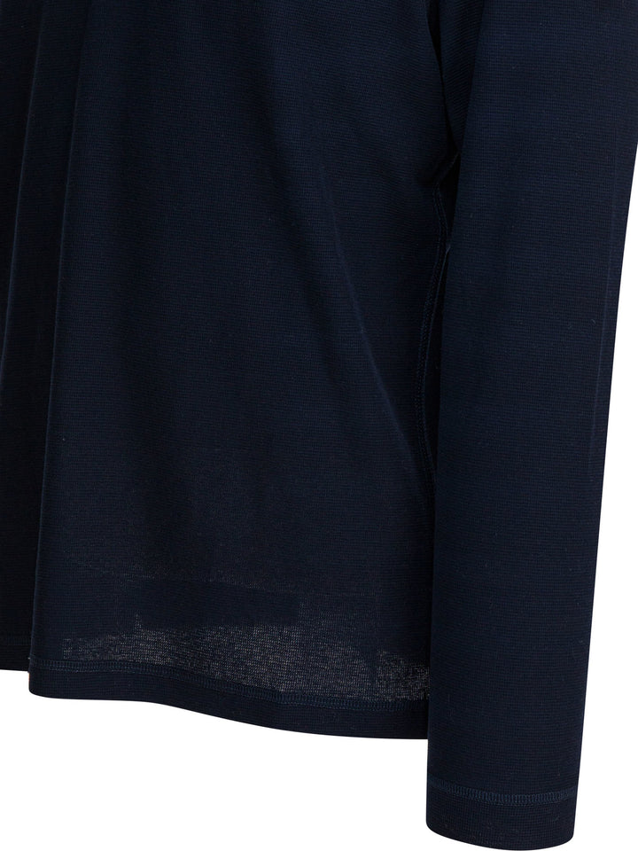 Brunello Cucinelli Cotton And Silk Henley T-Shirt T-shirts - Blue | bc62862dde0c8f08d7677fe76fe016ab6e3ecbb3