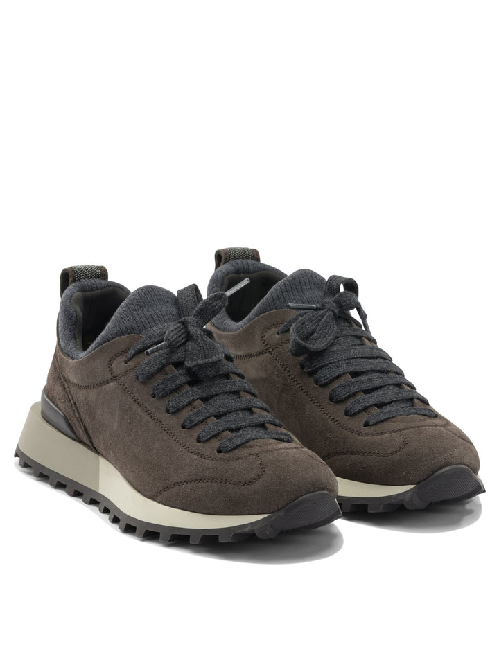 Brunello Cucinelli Suede Sneaker Sneakers & Slip-On - Black | c89a1bcf89159dece381c09d1009cb186224307d