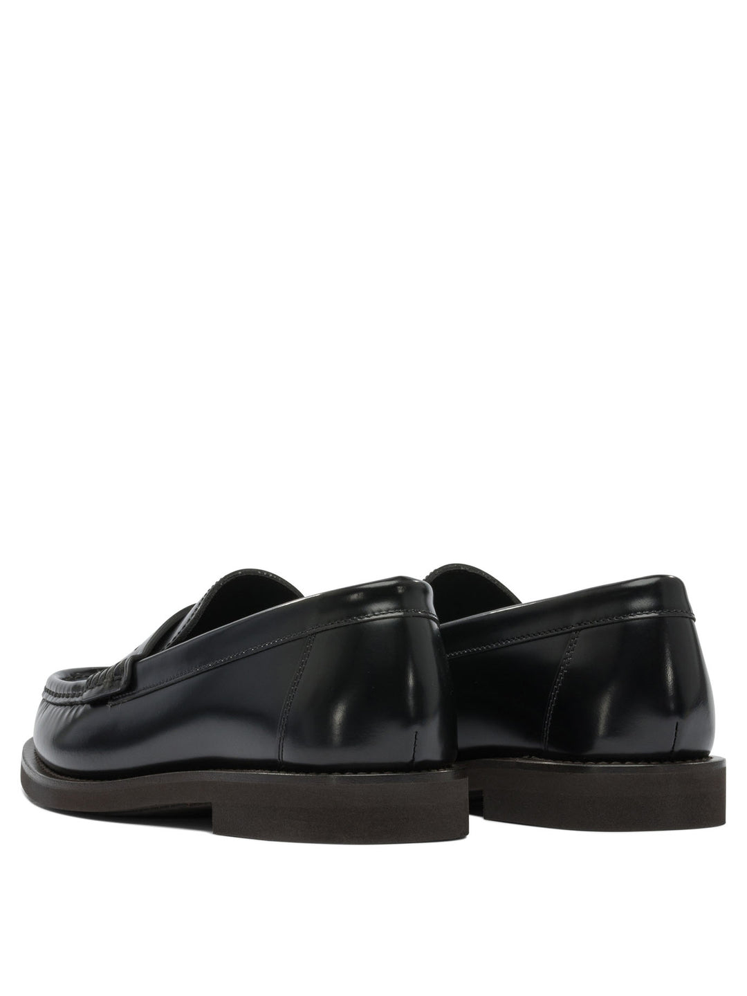 Brunello Cucinelli Leather Loafers With Jewel Detailing Loafers & Slippers - Black | 849af624331cb66dc1d72aeb43357ee5854cf630