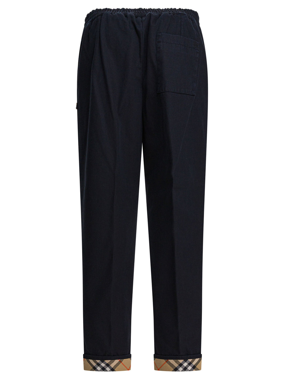 Burberry With Check Detail Trousers - Black | 1d2ea26b77b1db4318bfe009b4f79a3411cfcf98