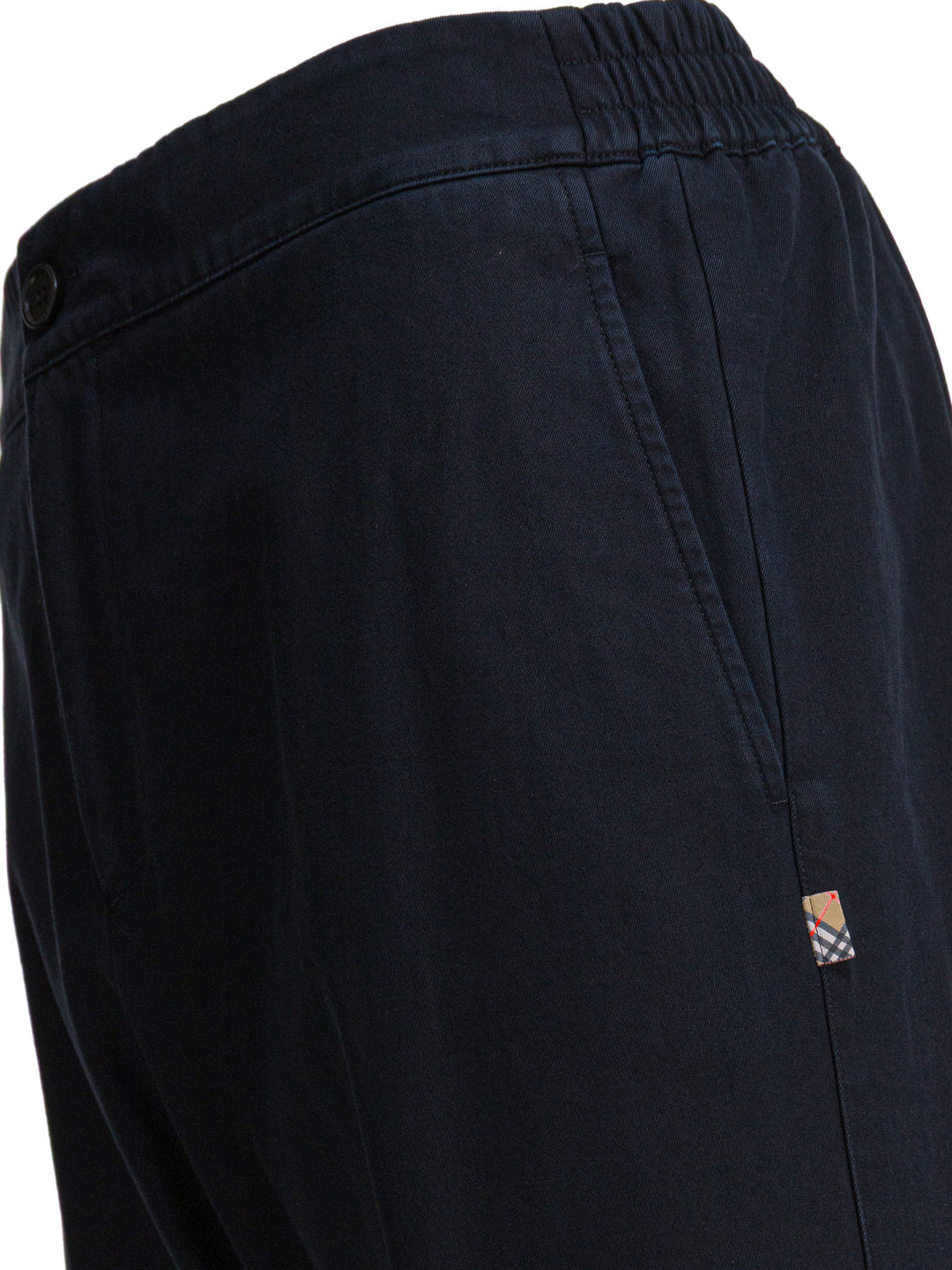 Burberry With Check Detail Trousers - Black | 425a2527c39592f555f8753b24ef75f0e1d68458