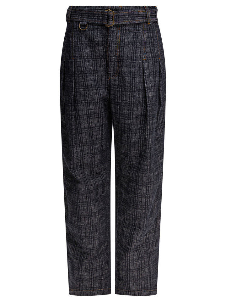 Burberry Check Trousers - Blue | 56a33ec21f5dc476a9502dd8bf13fd295174a4a1