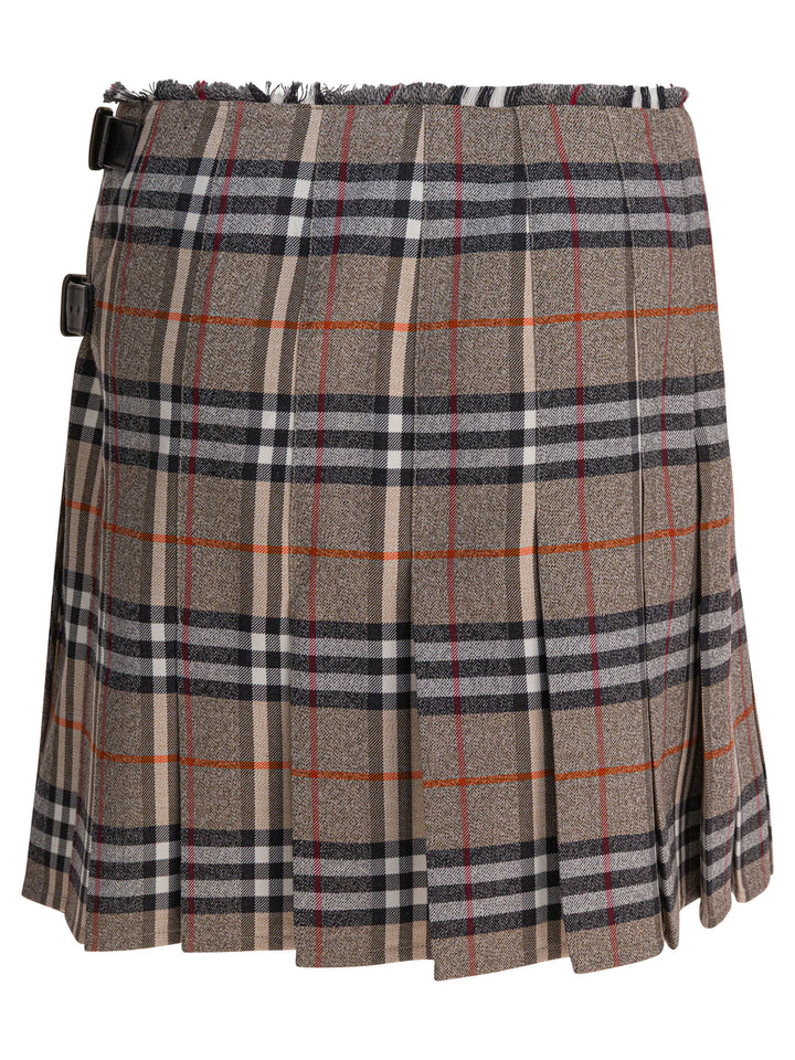 Burberry Check Skirts - Beige | 5212aa671a697a232edee1c5f187a6dad1f90370