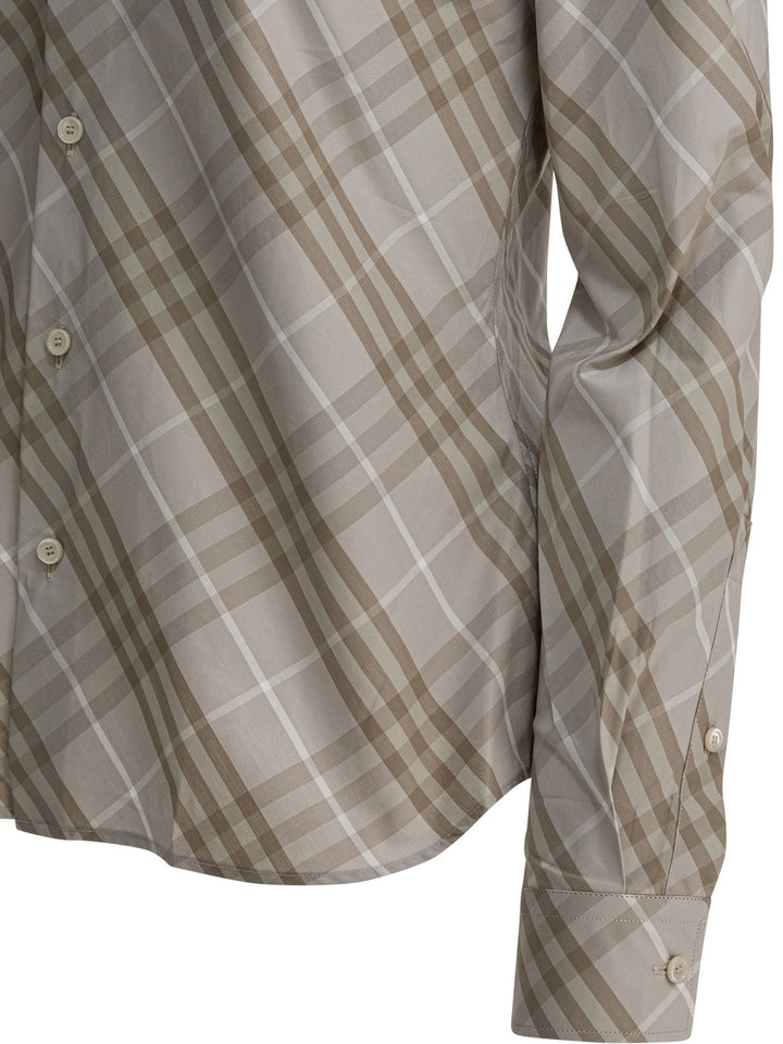 Burberry Casual Shirt Check Shirts - Grey | 3efe63f76c76cfa955a68834889e4baf800b3ebd