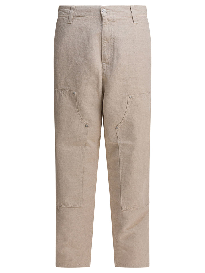 Carhartt Wip Walter Double Knee Trousers - Beige | 950206a7d39c571a65286000998cb3ed8f7f34ae
