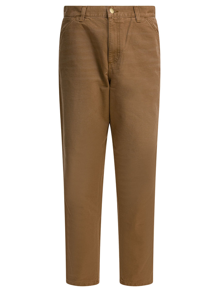 Carhartt Wip Single Knee Trousers - Brown | 9eb128c85e5321d02d6f6a5c48e57d290b32338d