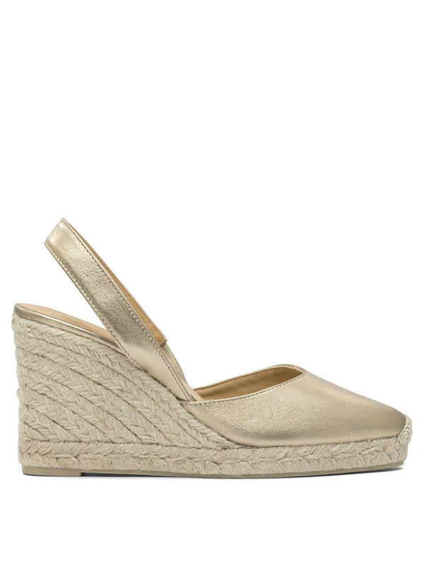 Carissa 90mm Espadrilles Gold