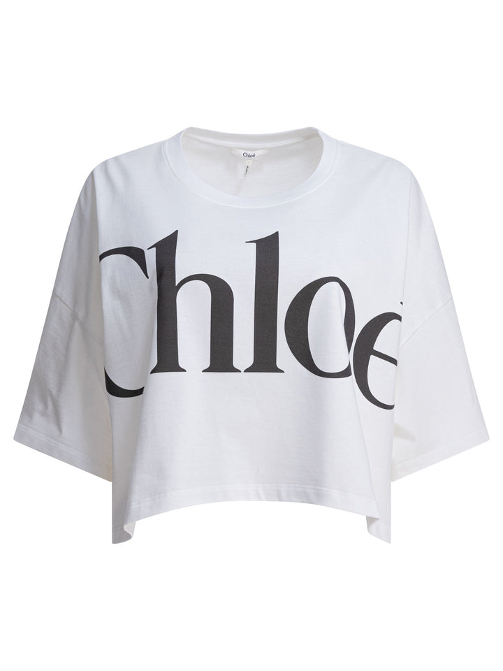 Chloé Boxy T-Shirt In Cotton Jersey T-shirts - White | 6a9df052d799d40d0245cae37f1ff559ba33bccf