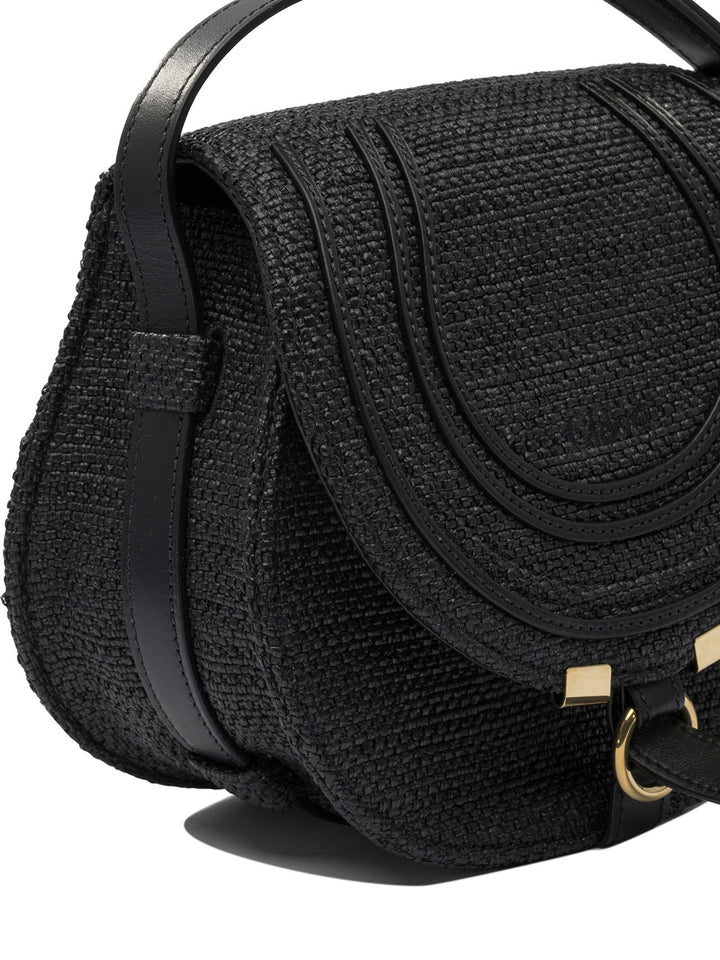 Chloé Saddle Marcie Crossbody Bags - Black | 4f3d9be99d2294568f25065452388a44f6533edc