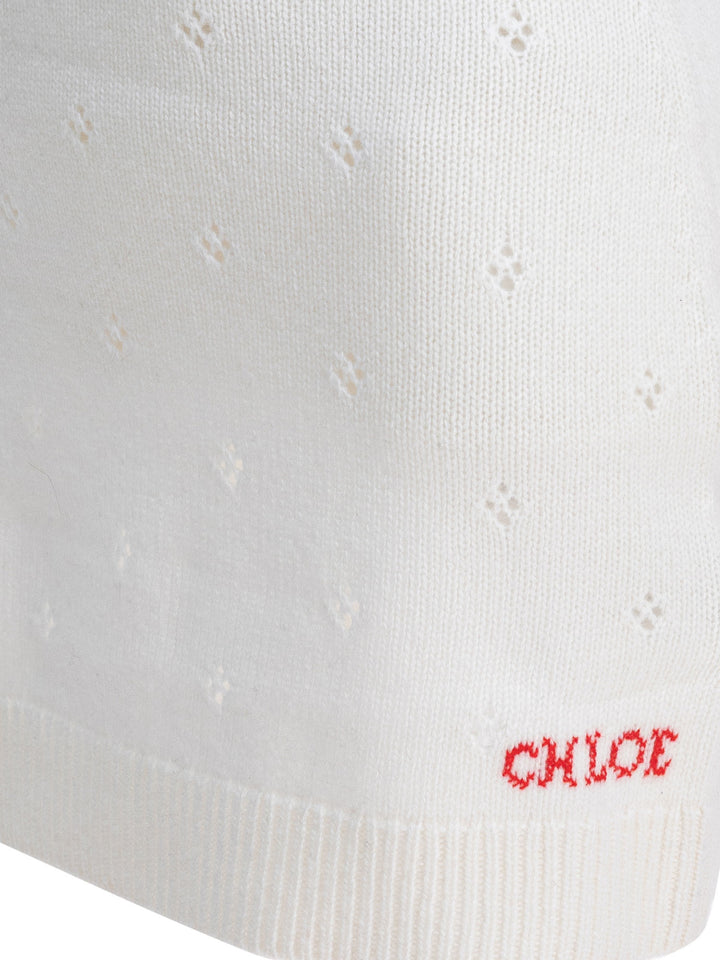 Chloé Openwork Wool And Cashmere Miniskirt Skirts - White | 9536923ddc50a8a5293d05a06e78beb3293d1937