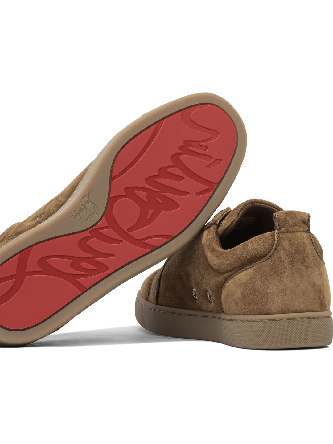 Christian Louboutin Louis Junior Orlato Flat Veau Velours Ds/Gg Sneakers & Slip-On - Brown | 5d5c9aec6fb8ddaa6d85d668e408c2508a93d09b