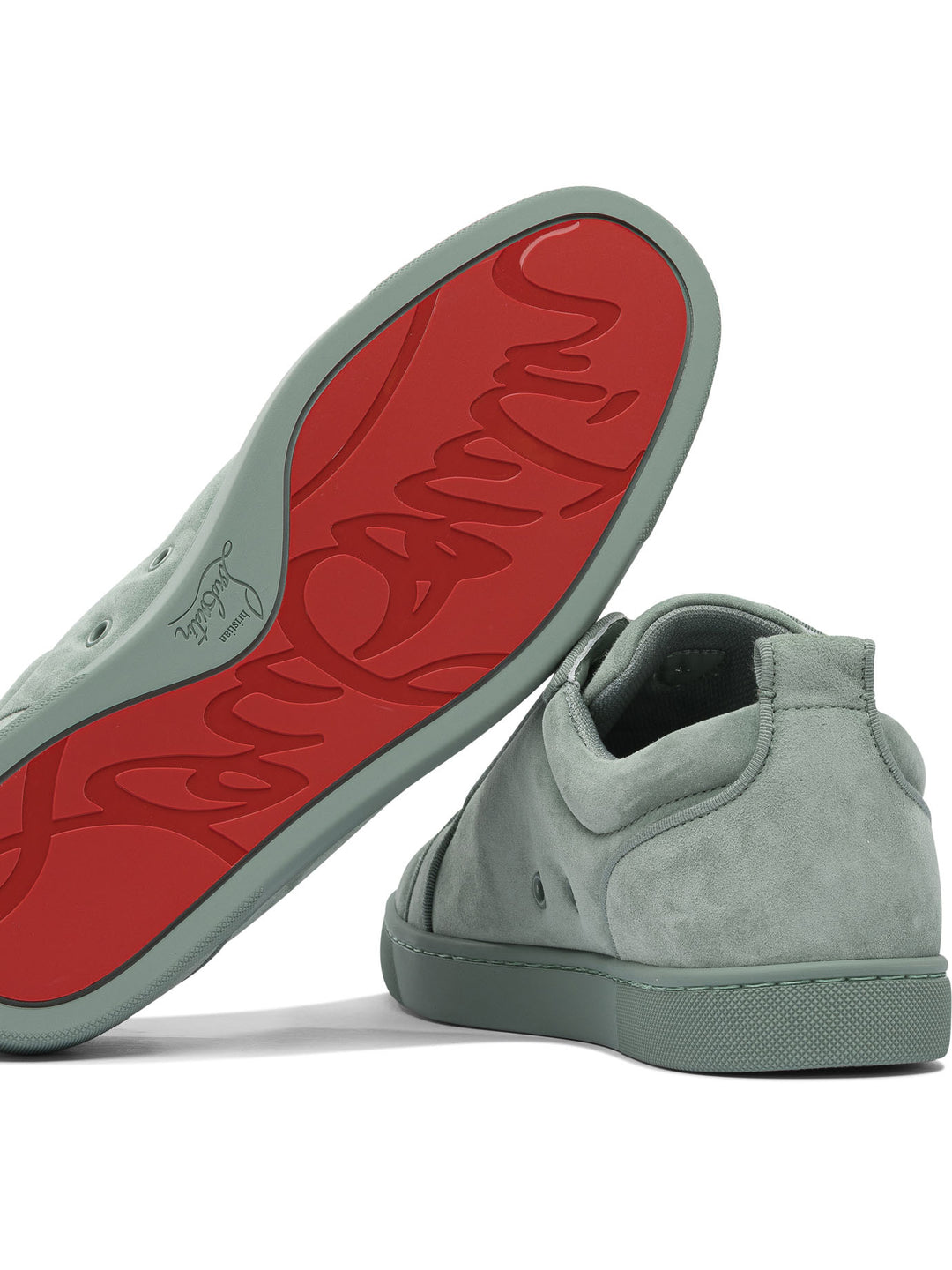 Christian Louboutin Louis Junior Orlato Flat Veau Velours Ds/Gg Sneakers & Slip-On - Green | e3007a08f351ca9bb58d4a7f292e6588a3ff5f0c