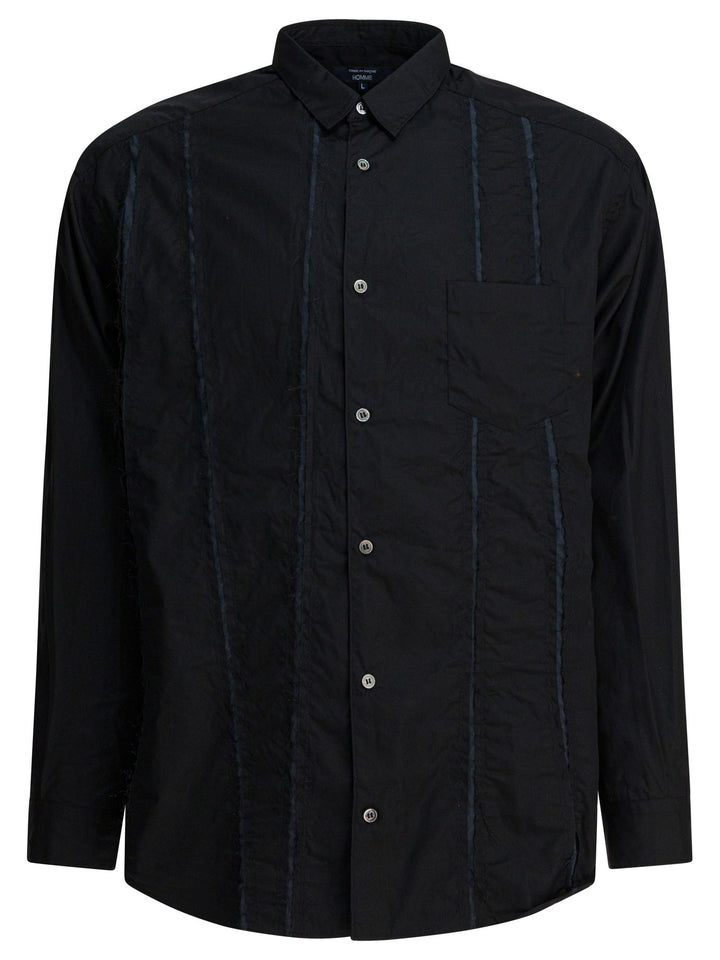 Comme Des GarçOns Homme Casual Cotton Shirt Shirts - Black | 3fe9a75739a5c469fef68795a0b9e90fef35f6f3