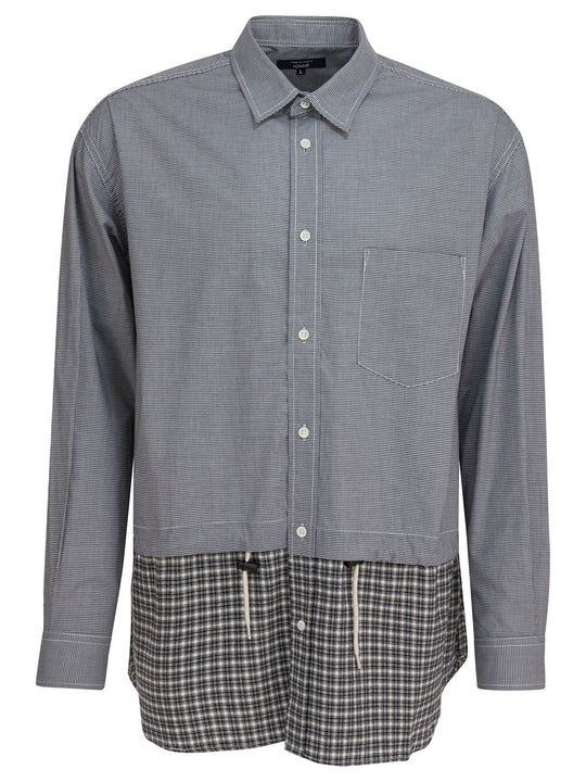 Shirt With Cotton Inserts Shirts Grey