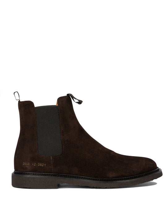 Suede Chelsea Ankle Boots Brown