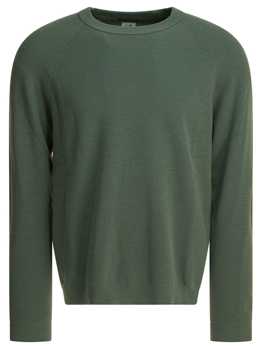 C.P. Company Wool And Silk Crewneck Sweater Knitwear - Green | 7c5566f4beafcfdd29d6ee99bedcc14b57fc7519