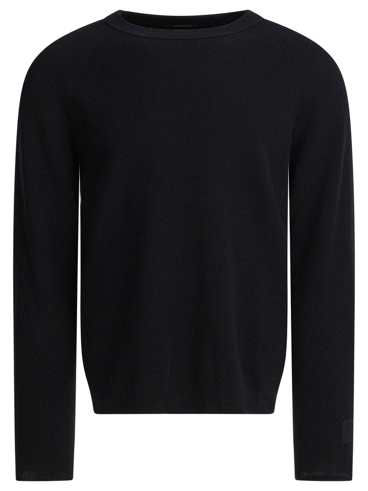 C.P. Company Wool And Silk Crewneck Sweater Knitwear - Black | e3131af80120abff14a8afeeae86295c66357d07