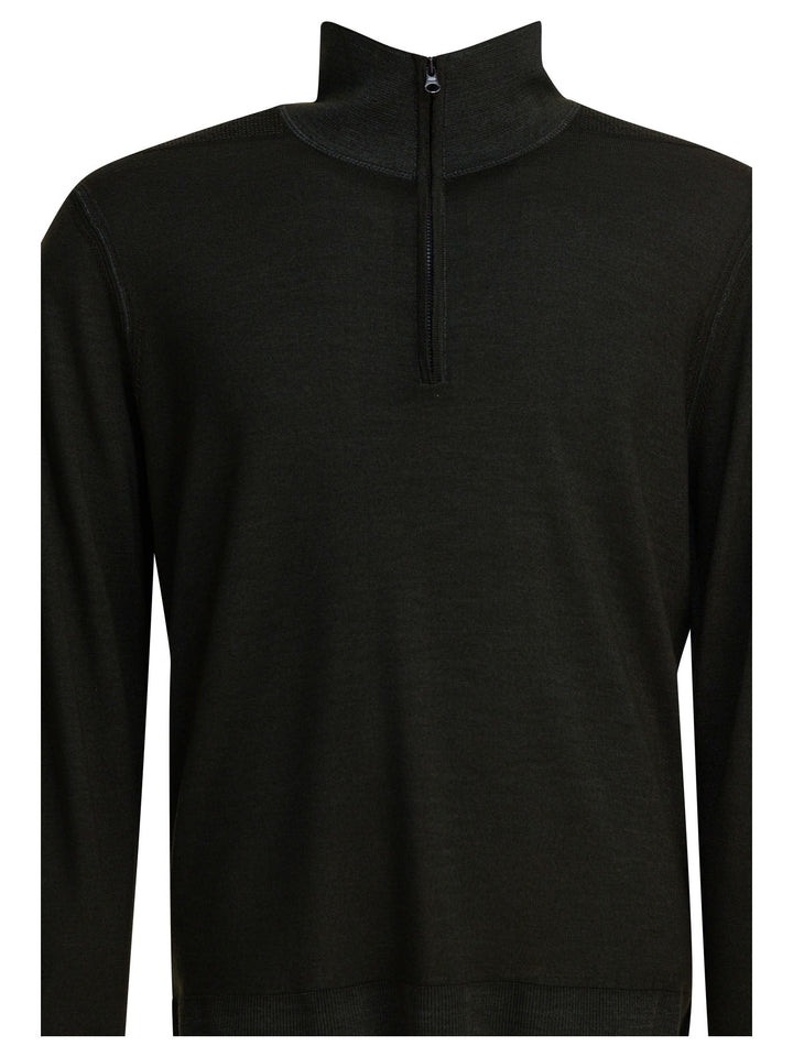 C.P. Company Merino Wool Half-Zip Sweater Knitwear - Grey | c6d022fa1ba827abc4dd659df5a9abd903eb7530