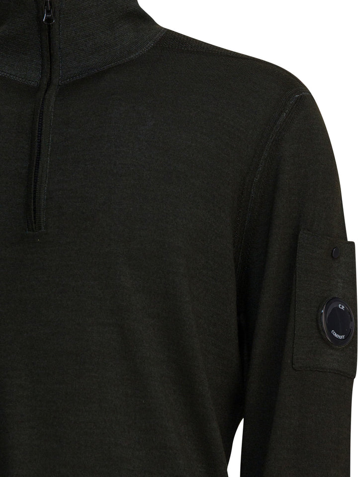 C.P. Company Merino Wool Half-Zip Sweater Knitwear - Grey | 101da071da069cd058820a79a3662036ef773a17