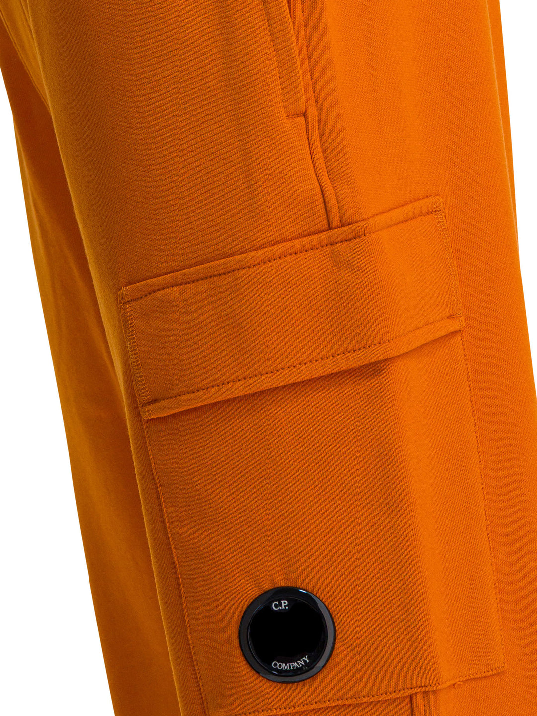 C.P. Company Diagonal Raised Fleece Sweatpants Trousers - Orange | 4ebea81fa1714d5ab5b969a67b171bd0cc2961fd