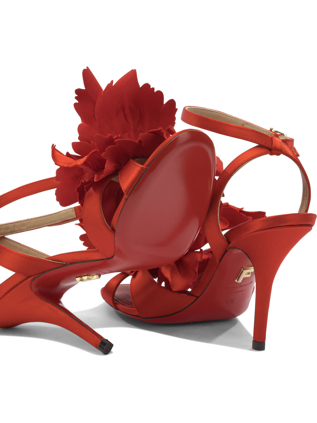 Ferragamo With Flower 90 Mm Sandals - Red | b76d8a4e16ba4a8cadb71187ecbfd31787c606a2