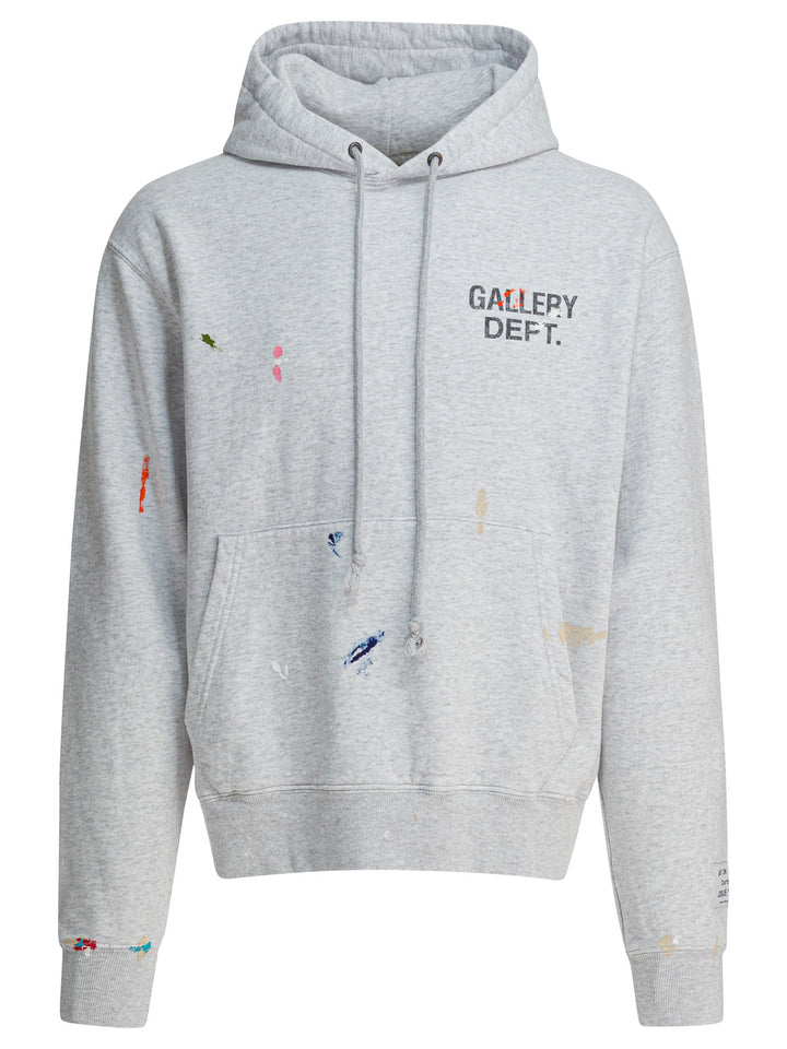 Gallery Dept. Gd Paint Logo Hoodie Sweatshirts - Grey | c453fce5406b4f64a1d6eab26e74803a2f14563a