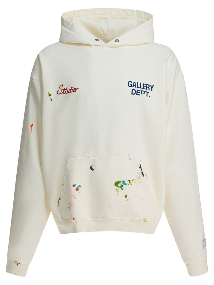 Gallery Dept. Studio Hoodie Sweatshirts - White | 630ba9d18e7b57f3bdcc35f2cf8f8899742aeb9e