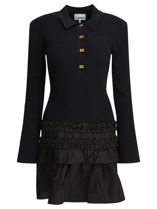 Flared Dress Dresses Black