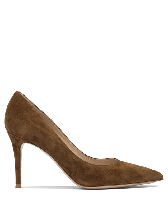 Gianvito 85 Mm Heeled Shoes Brown