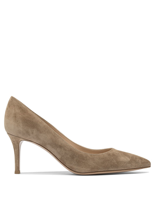 Gianvito 70 Mm Heeled Shoes Beige