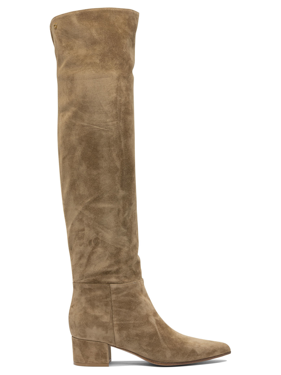 Gianvito Rossi Suede  45mm Boots - Beige | 6ab33735f747297ed84363a58f325d2779947504