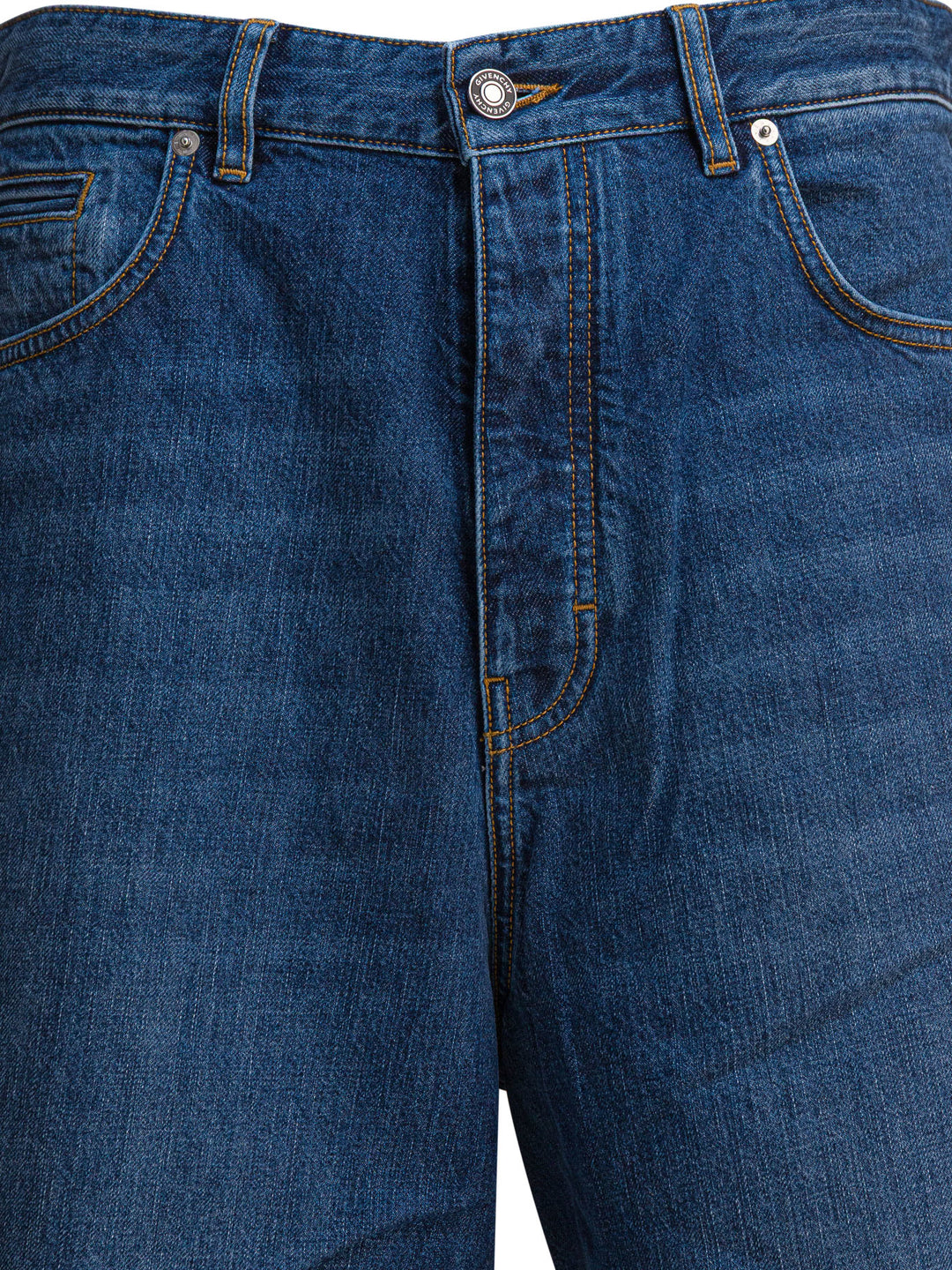 Givenchy Wide Leg Jeans - Blue | e91eaea4b48a097fad7b5ea4e179a2a60a7e5ce0