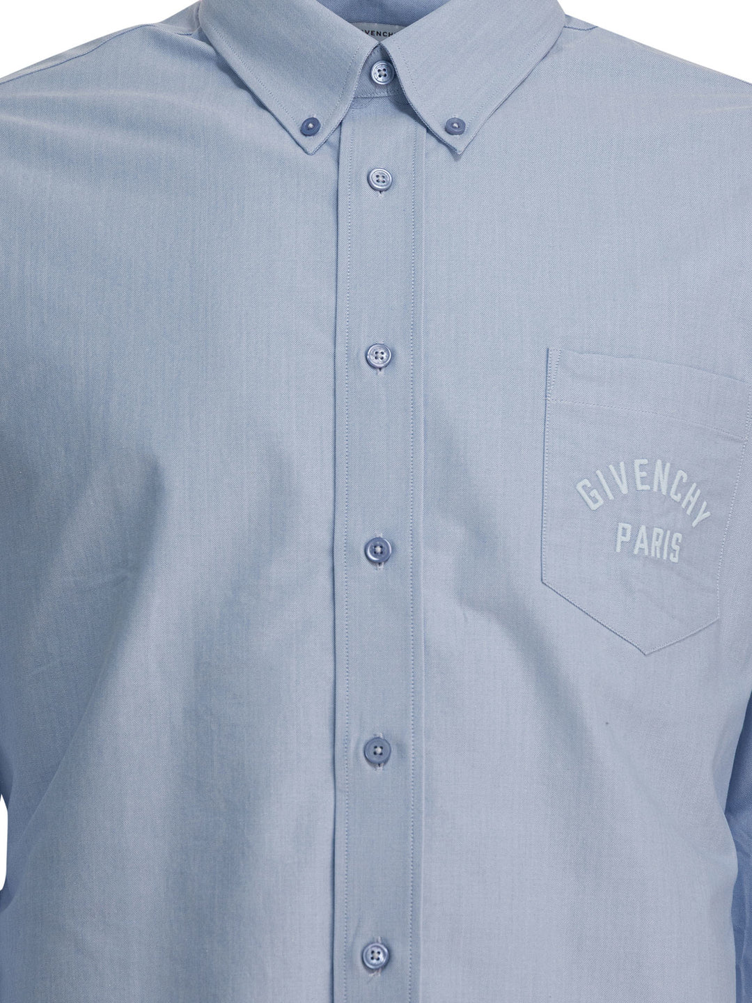 Givenchy Cotton Shirt With Logo Shirts - Light blue | 998c7577b52528fe9b42b63d9e3dc25faa1da732