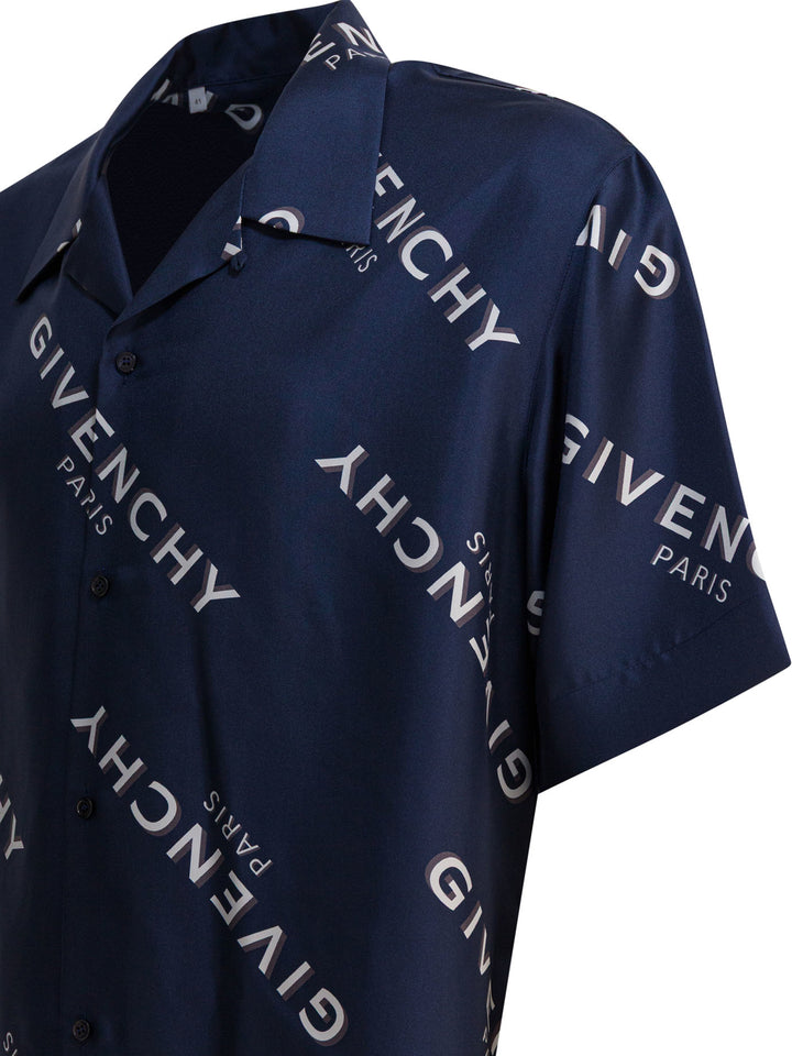 Givenchy Silk Bowling Shirt Shirts - Blue | bcdaf4de88d90455655db89878056df3d9f574f9