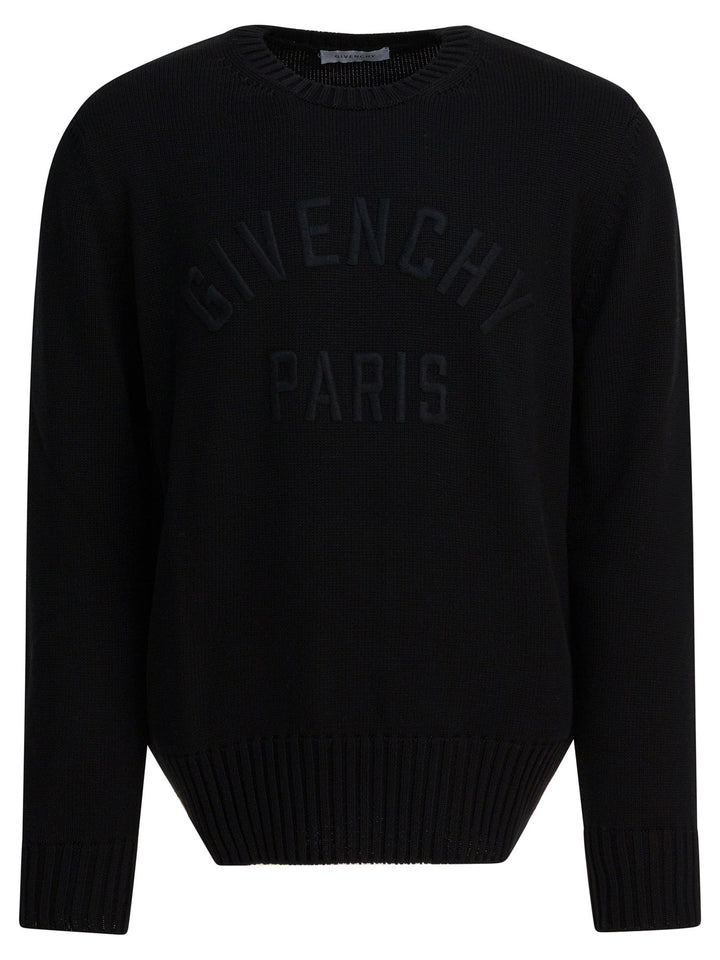 Givenchy Givenchy Paris" Crewneck Sweater Knitwear - Black | 095cddc8ca11f3ab8adfea38077d4432952163da