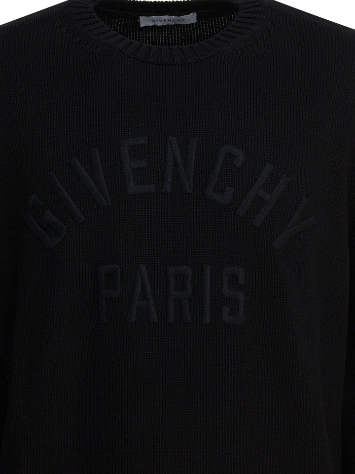 Givenchy Givenchy Paris" Crewneck Sweater Knitwear - Black | 164869da5dc9b3529ef5cea2f6d4bf24f59f898a