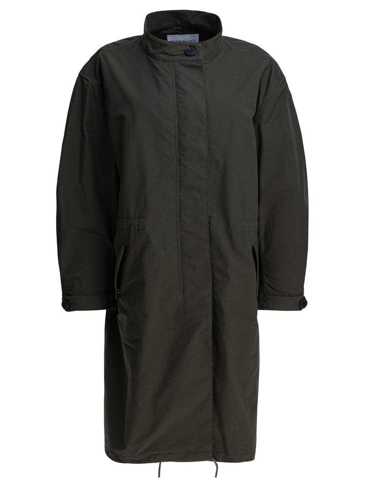 Givenchy Givenchy Print Parka Jackets and Coats - Green | 91b59b49843e7d18f0723fca7d4e7ba69c4cc4dc