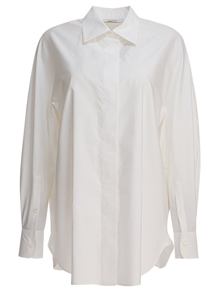 Givenchy Poplin Shirt With Embroidery Givenchy Shirts - White | c5ec7bdfde0e34c840cf6deae41b0f4d90260529