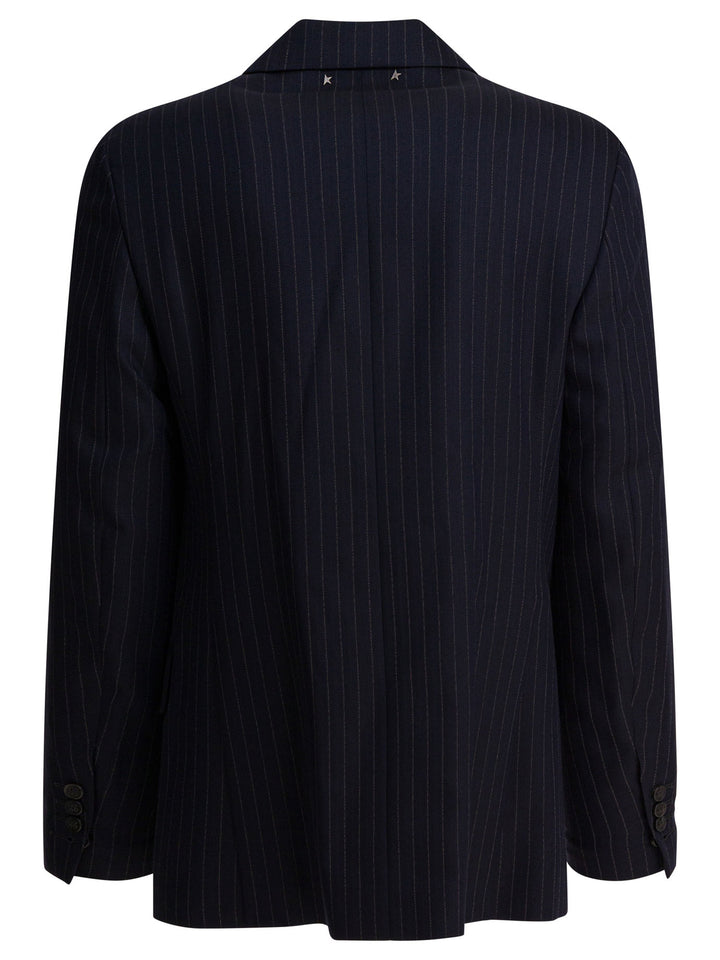 Golden Goose Double-Breasted Wool Blazer Jackets and Coats - Blue | bb7c15ae551e9b9a3593a9446a7ce45acf974b61
