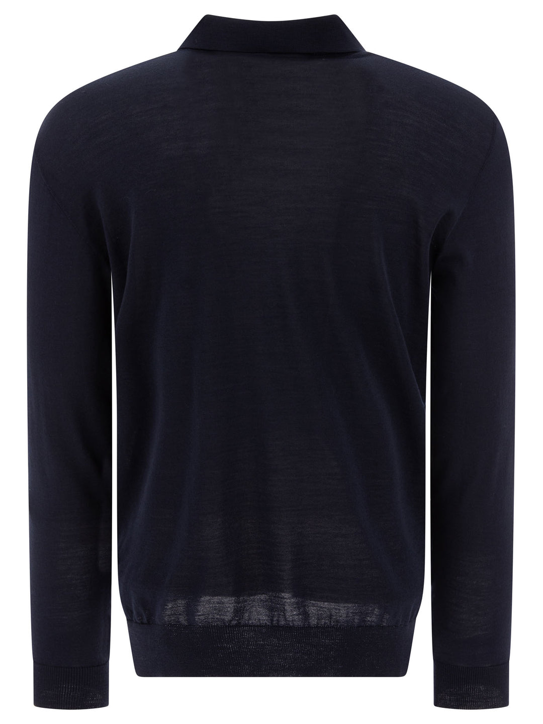 Golden Goose Wool Long-Sleeved Polo Shirt Polo shirts - Blue | b140d9418331f2a3631633e1aa523dccab638b10