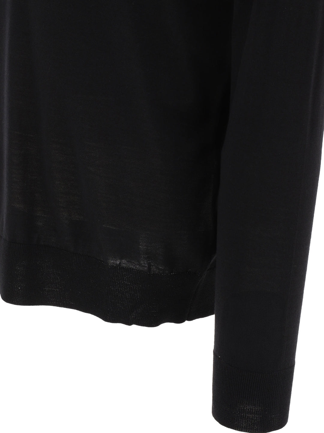 Golden Goose Wool Long-Sleeved Polo Shirt Polo shirts - Black | 0d6f5cb9324dde5d5acbb6ec8a32ba4759bcb268