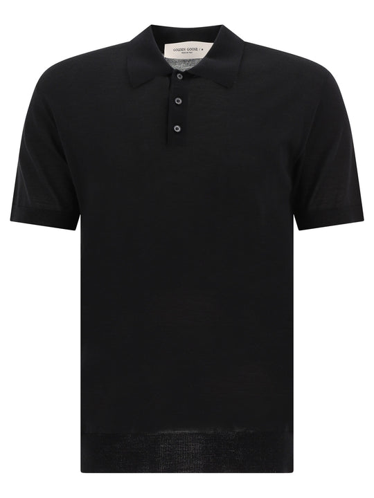 Merino Wool Polo Shirt Polo Shirts Black