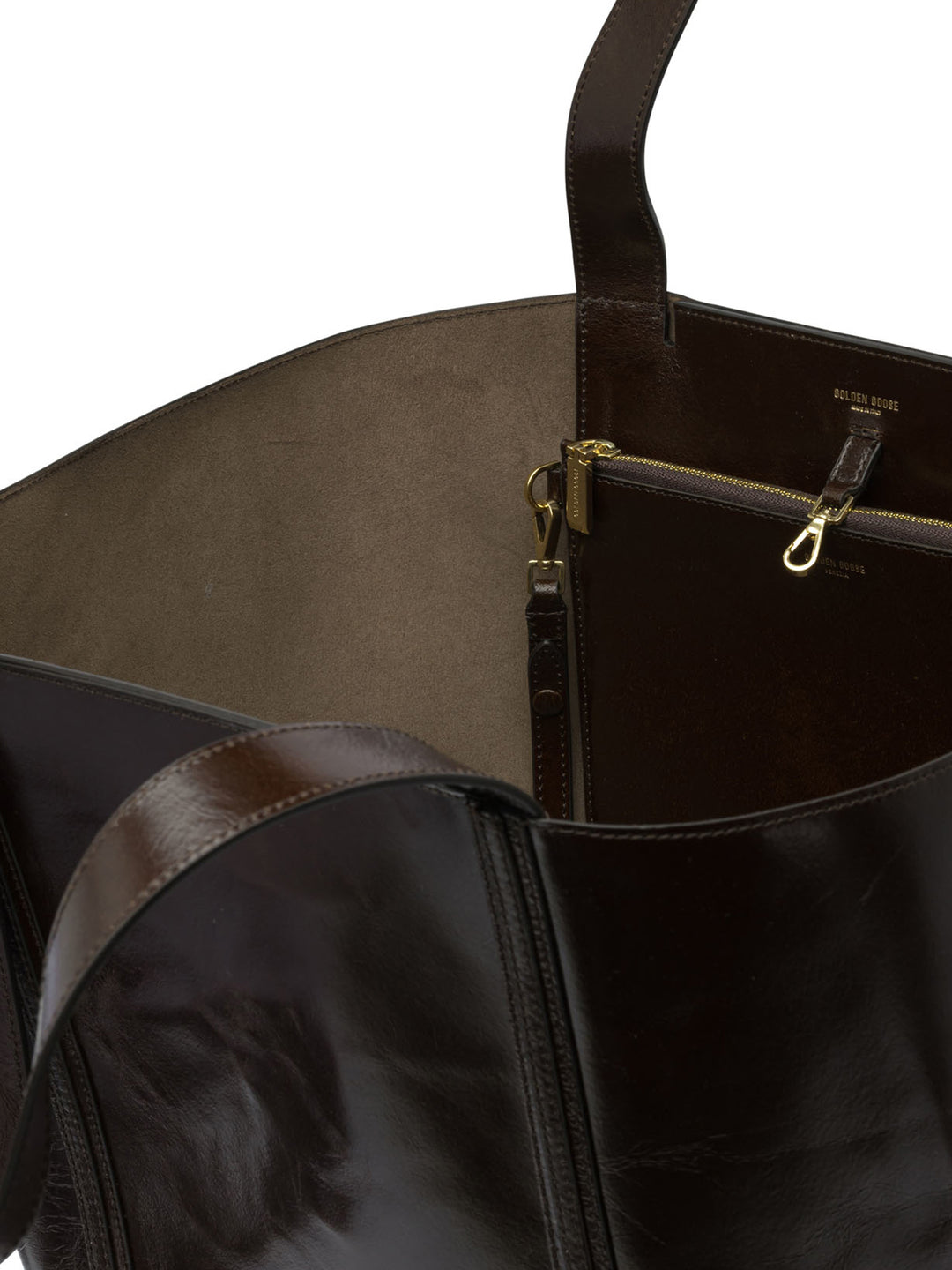 Golden Goose Leather Shoulder Bag Shoulder Bags - Brown | d790db8793b916a9384de3bb238254ba0c753de3