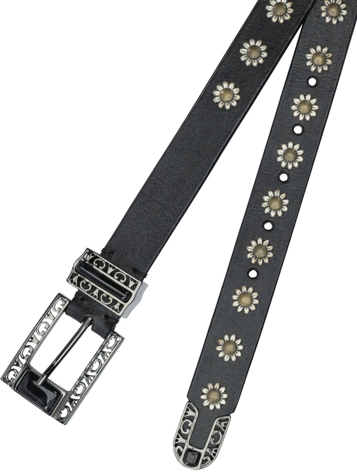 Golden Goose Belt With Embroidery Belts - Black | 13274b58e66245608917024fe542c659ce00084a