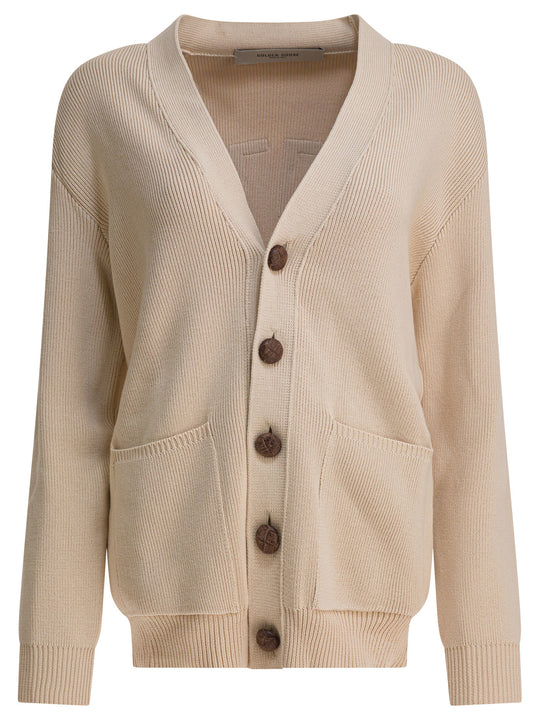 Cotton Cardigan Knitwear Beige